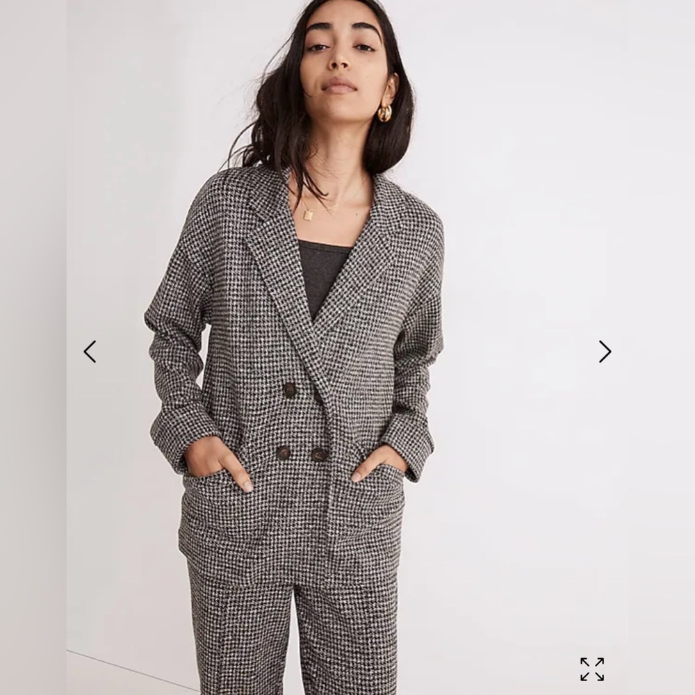 Brushed Knit Redford Blazer in Houndstooth check (size M)
